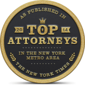 Logo badge of the New York Metro Area Top Attorneys which was given to Elyse Stern for her expertise in Personal injury litigation