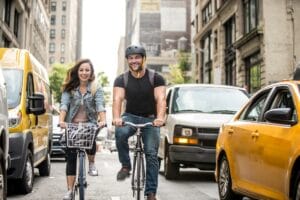 Cyclists in New York